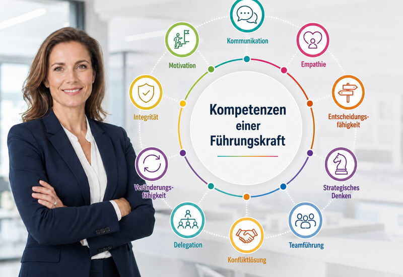Infografik Kompetenzen einer Führungskraft