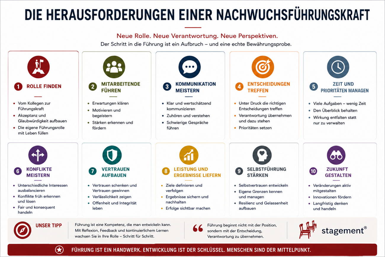 Infografik: Herausforderungen Nachwuchsführungskraft