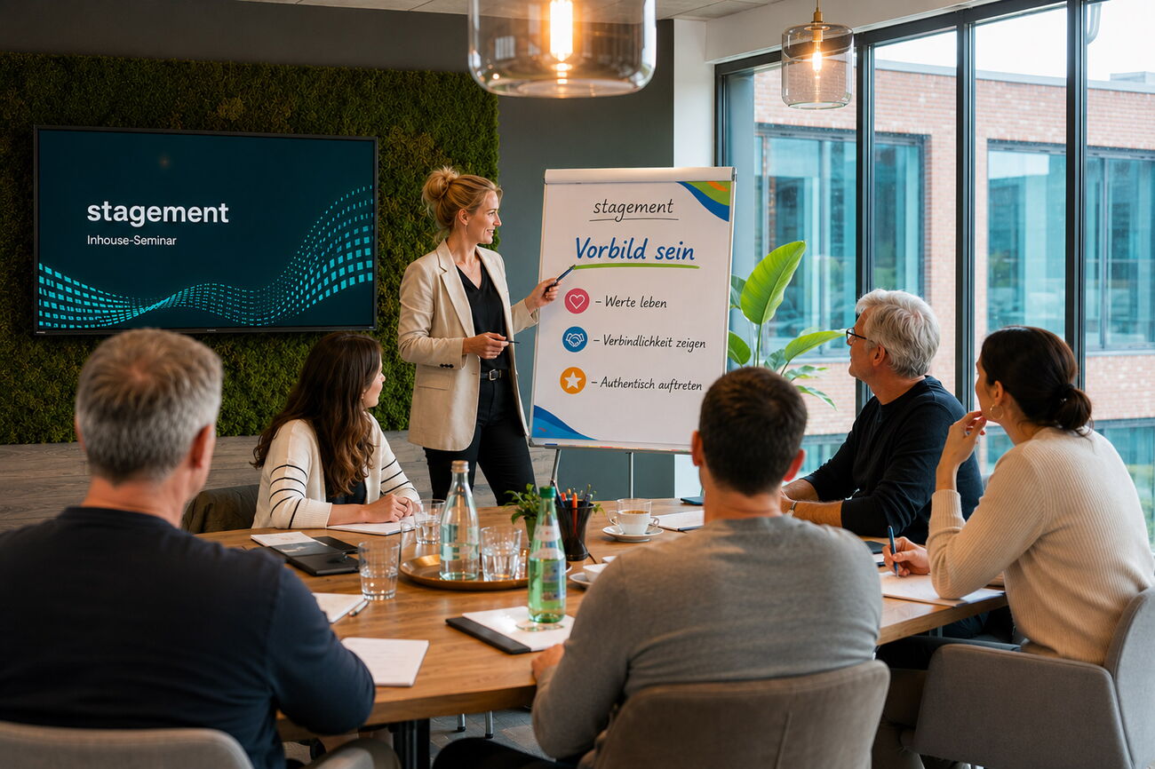 Gruppe von Menschen nimmt an einem Seminar teil