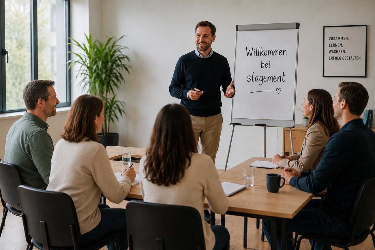 kleine Gruppe: 5 Teilnehmende in einem Seminar
