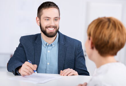 Beratungsgespräch mit Mann und Frau